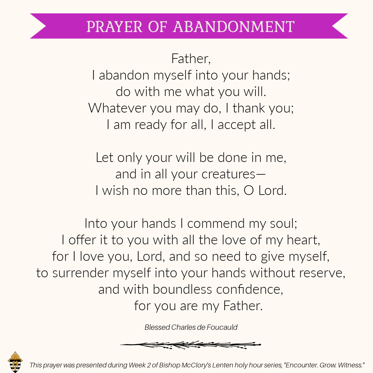 Abandonment Prayer