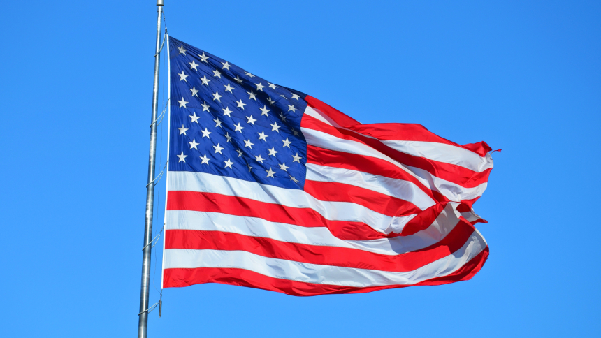 American flag stock photo